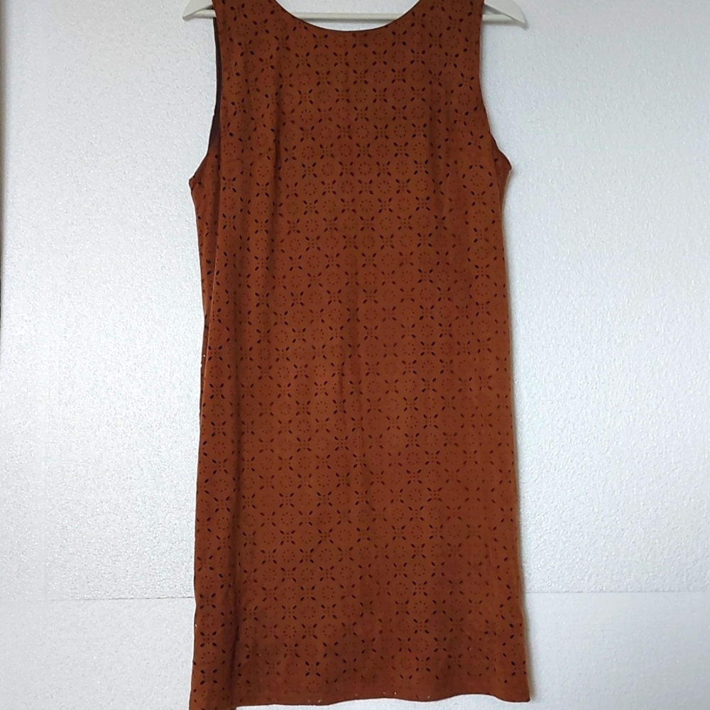 Soft brown dress with cut out detailing